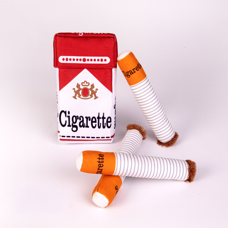 Cigarettes Dog Toy Imitation C - Interactive Squeaky Plush Dog Toy 评论和价格