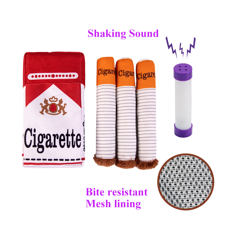 Cigarettes Dog Toy Imitation C - Interactive Squeaky Plush Dog Toy 评论和价格