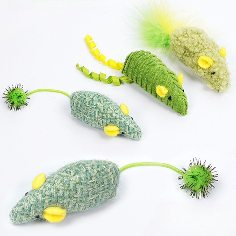 Cat Toys 3pcs Plush Simulated  - Catnip Interactive Plush Mouse 评论和价格