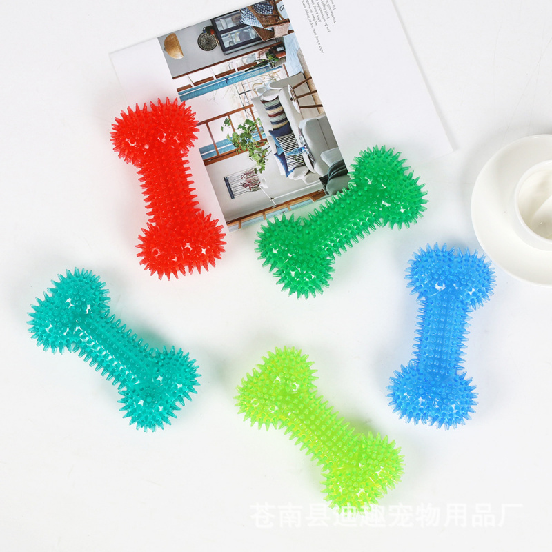 Pet toy for large dogs, rubber - Teeth Cleaning Dog Chew Bone 评论和价格