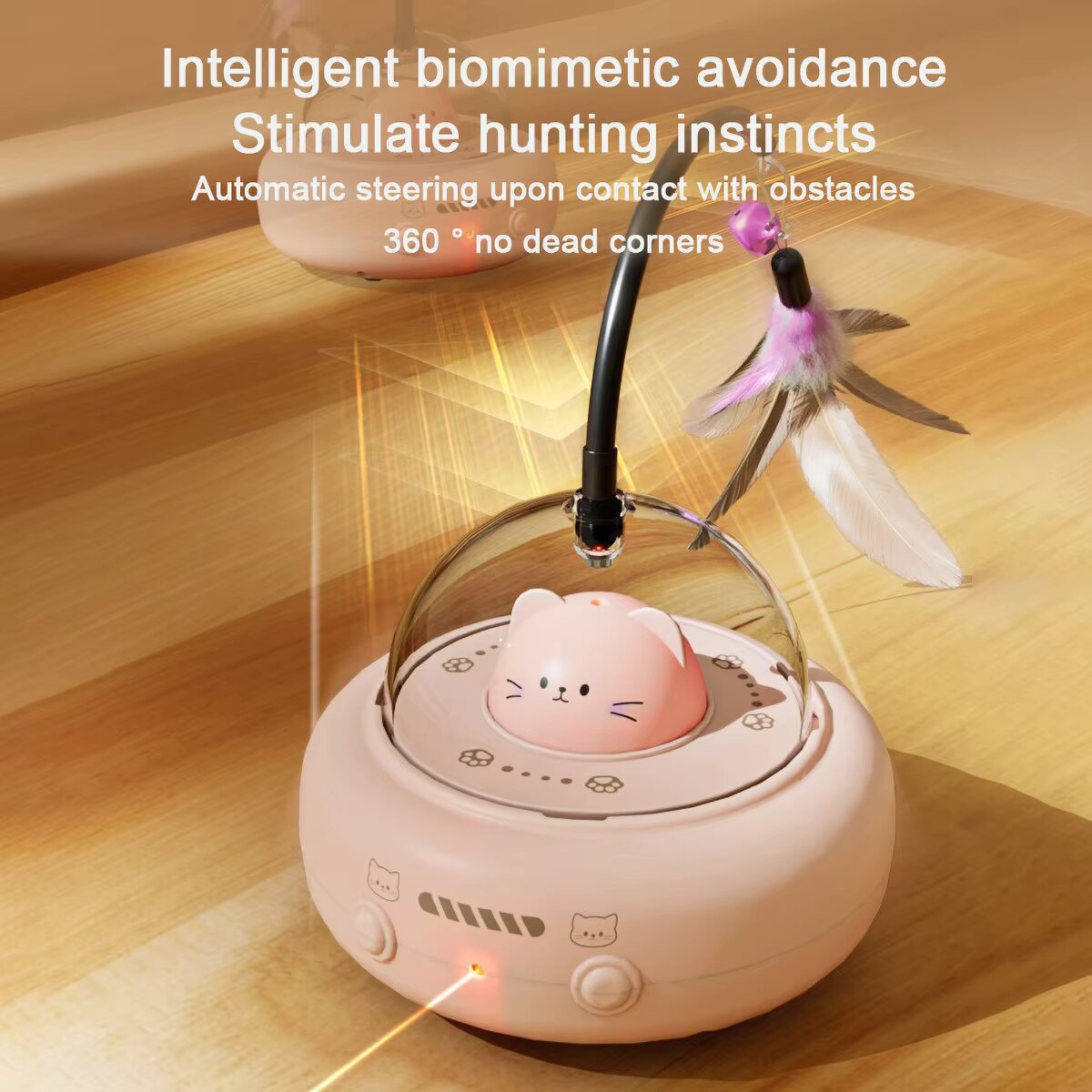 3-in-1 Automatic Cat Teaser Ro - Laser Pointer Cat Toy Automatic 评论和价格