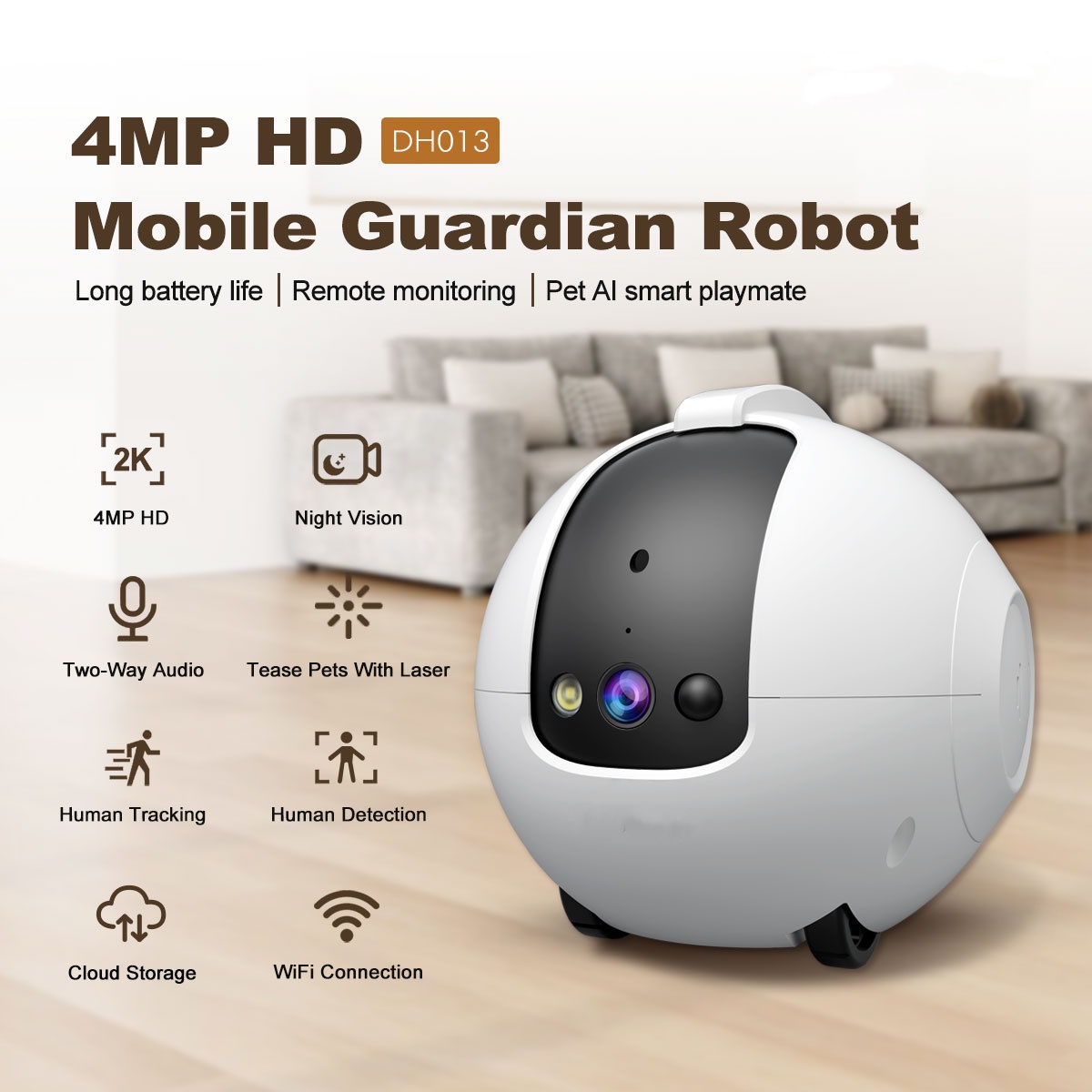 Pet Camera Robot 4MP Pet Compa - Dog Toys 评论和价格