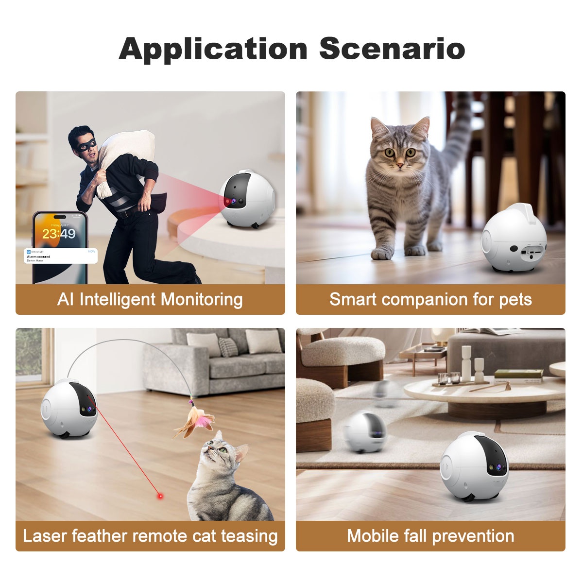 Pet Camera Robot 4MP Pet Compa - Dog Toys 评论和价格